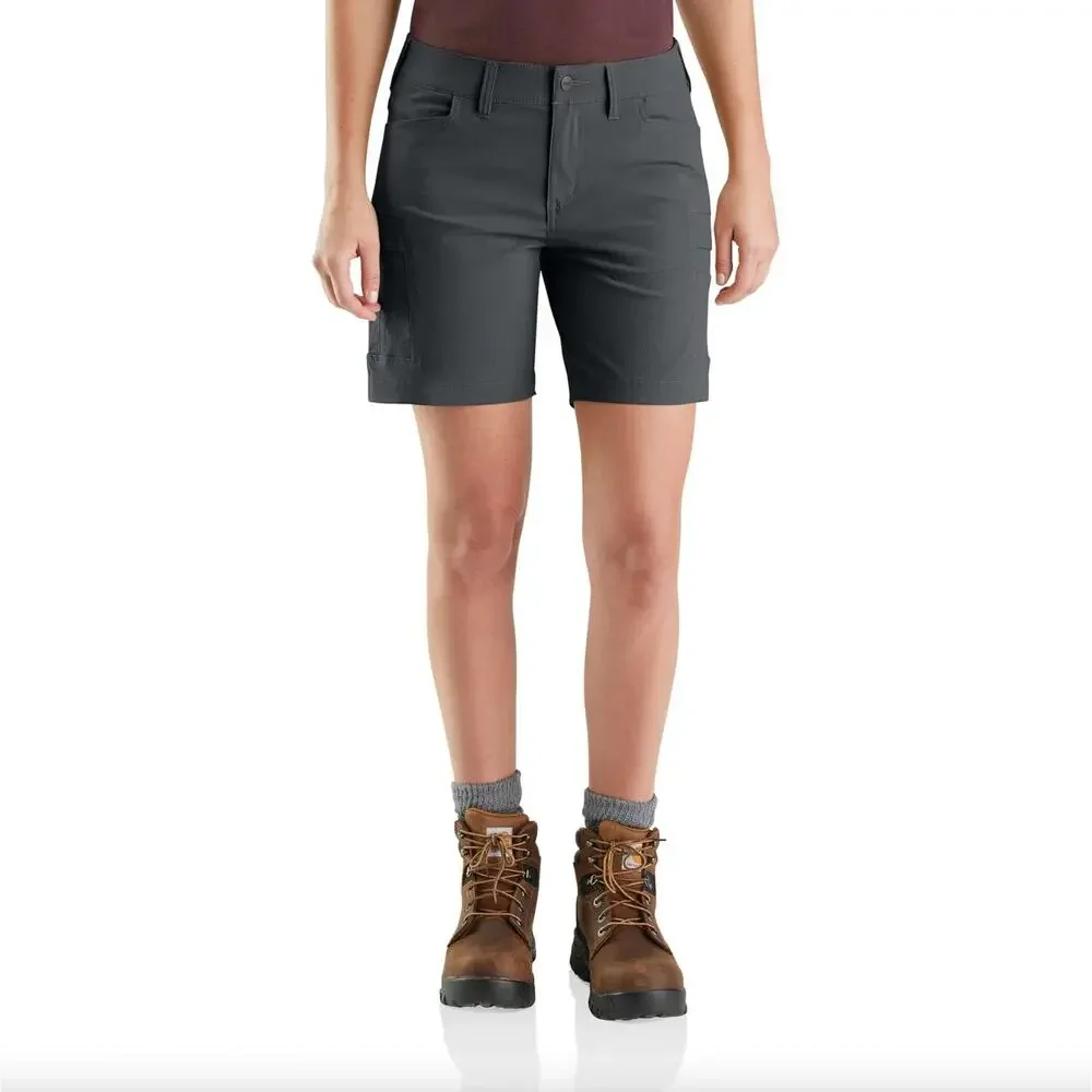 Carhartt Women's Straight Fit Force Madden Cargo Shorts 10 Charcoal Gray